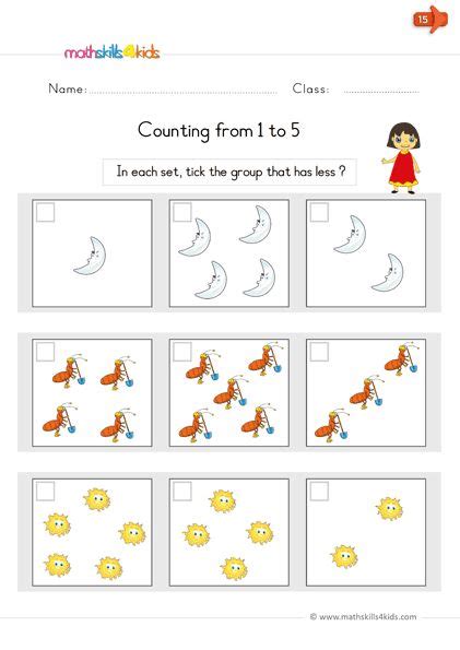 Preschool Counting Worksheets Counting To 5 Counting Worksheets