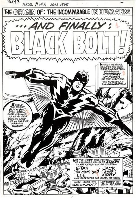 Splash Page To The Inhumans Story In Thor 148 By Jack Kirby And