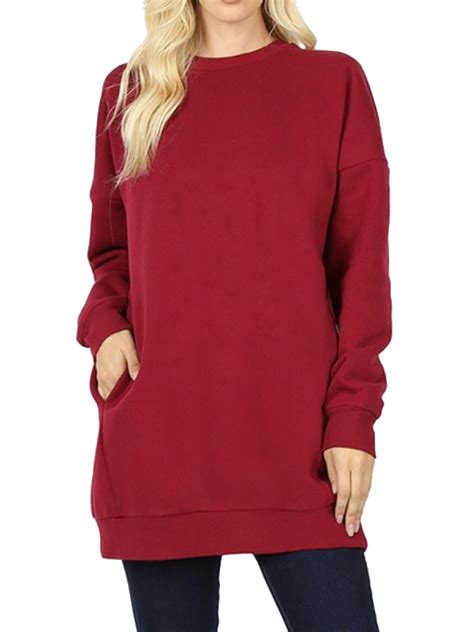 Mixmatchy Mixmatchy Womens Casual Oversized Loose Fit Crewv Neck