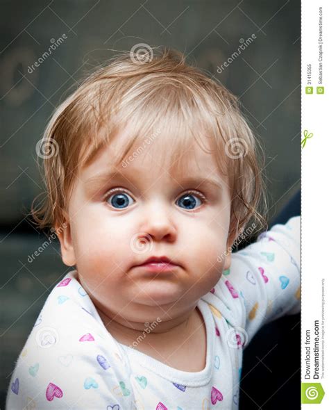 Cute Baby With Blue Eyes Royalty Free Stock Photo Image