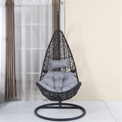 No matter your style, there's an option for you on this list, and they give all new meaning to. BIRCHTREE Garden Rattan Hanging Swing Chair Hammock With Stand Cushion Bedroom | eBay