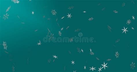 Blue Christmas Abstract Background With 3d Particles Of Bokeh Snow