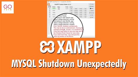 XAMPP MySQL Shutdown Unexpectedly Without Database Lose YouTube
