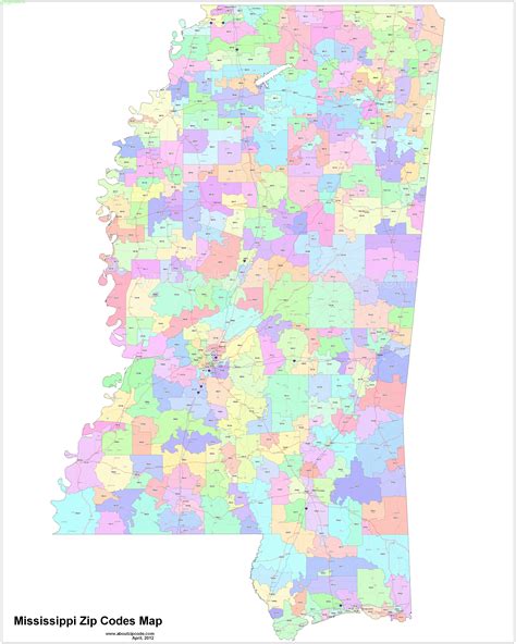 Mississippi Map With Zip Codes Mississippi Zip Code Map And