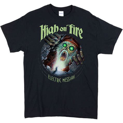 Electric Messiah Album Cover Black Tee Clothing High On Fire