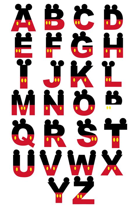 9 Best Images Of Disney Printable Letters Disney Font Alphabet