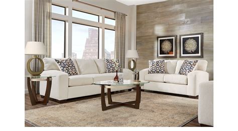 Lucan Cream 7 Pc Living Room Living Room Sets Beige