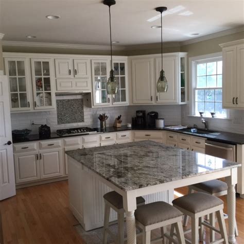 Blue Dunes Granite Countertop Farmhouse Kitchen Raleigh By Crs Marble And Granite
