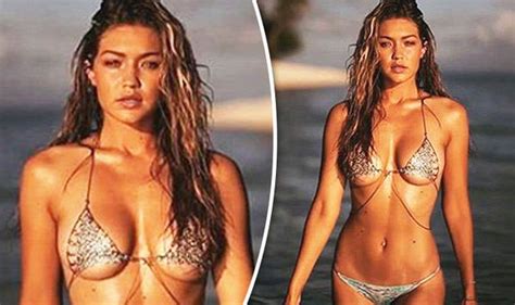 Gigi Hadid Only Just Covers Her Modesty As Her Ample Assets Spill Out