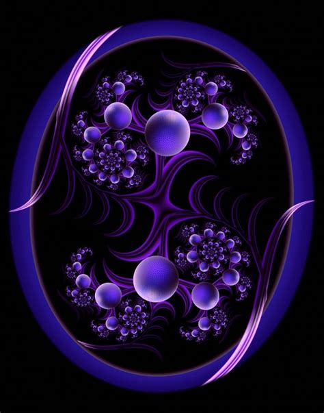 Purple Fractal Art Fractals Colorful Art