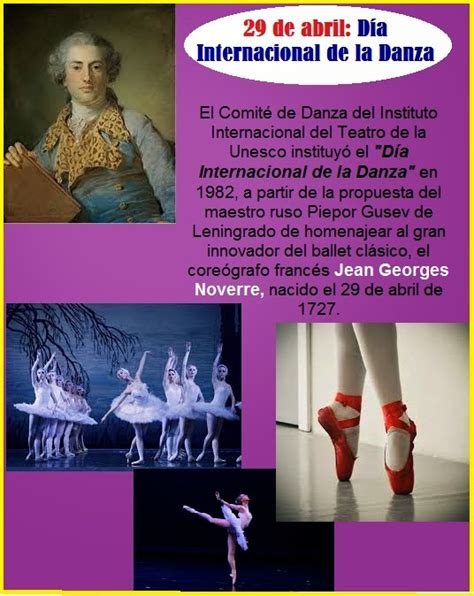 Danza como una disciplina de arte universal y diversa; Lazos de Arte y Amistad: 29 de abril: Día internacional de ...