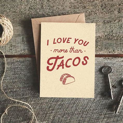 Funny Anniversary Card Funny I Love You Card Taco Card Love Etsy Funny Anniversary Cards