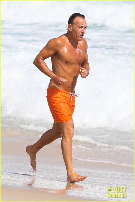 Taking a dip in brazil 783 min. Bruce Springsteen Bares Fit Shirtless Body at the Beach in ...