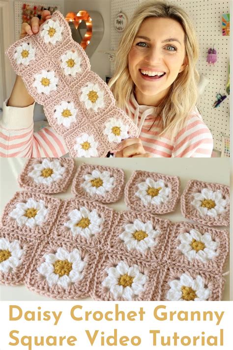 Learn How To Crochet This Daisy Granny Square This Simple Video