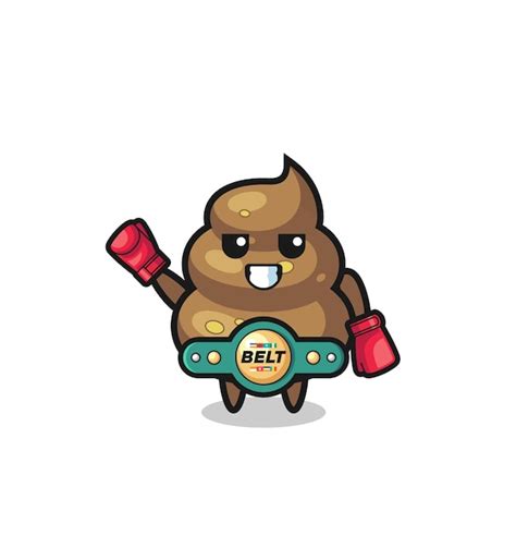Premium Vector Poop Boxer Mascot Character