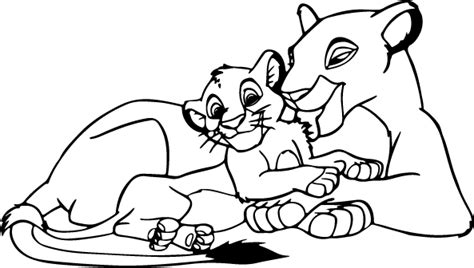 Sarabi And Simba From The Lion King Coloring Page Зумипик