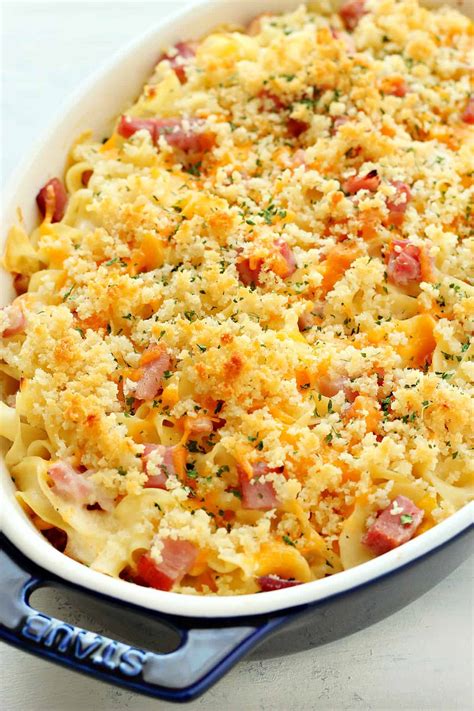 This is where i make my big exception. Leftover Ham Casserole - Crunchy Creamy Sweet