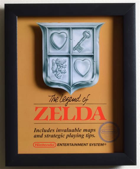 Legend Of Zelda Art Box Art Nes Nintendo 3d Shadow Box Etsy