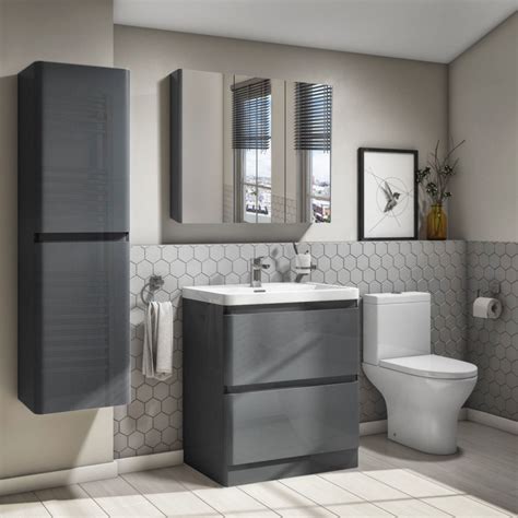 Dark Gray Bathroom Cabinets 25 Beautiful Gray Bathrooms Dark Gray