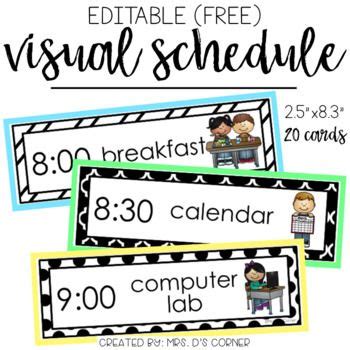 Need help with a routine for your kids and family? Printable Visual Schedule For Classroom - planner template ...