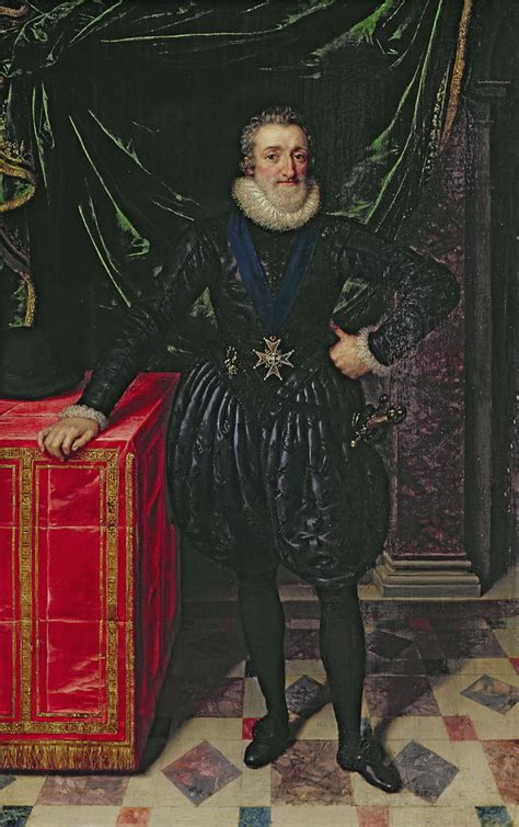 Portrait Dandhenri Iv 1553 1610 Roi De France En Costume Noir Vers 1610 Panneau