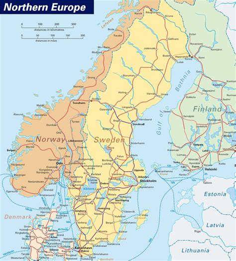 Northern Europe Map Mapsofnet