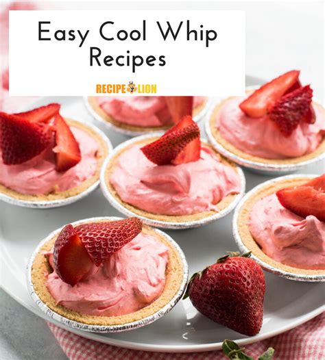 37 Easy Cool Whip Recipes Desserts And More