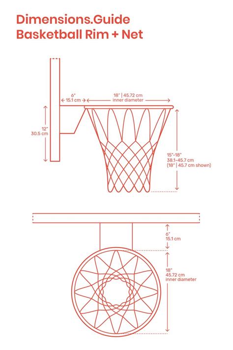 The Basketball Rim And Net Measurements Are Shown In This Diagram