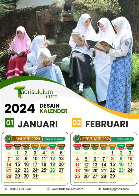 Template Kalender Tahun 2024 Gratis Tadrisululum