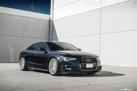 standing out and blending in black audi s5 on contrasting avant garde wheels avant garde wheels