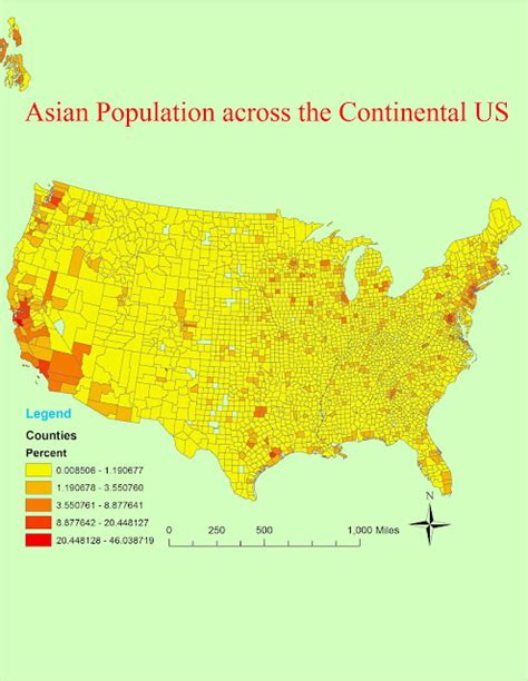 Asian Population In Us Map Map
