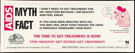 Aids Myth Fact Aids Education Posters
