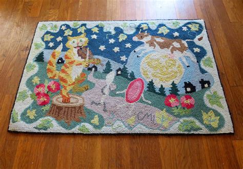 Vintage Claire Murray 100 Wool Hand Hooked Rug 24x36 Hey Etsy