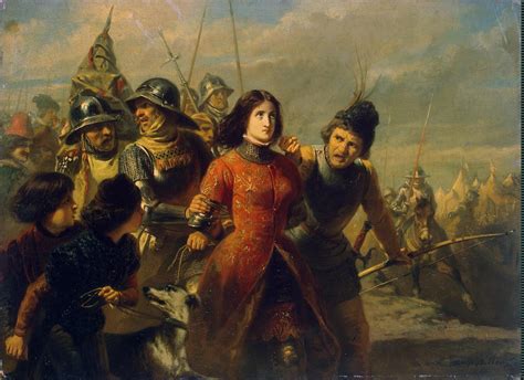 Capture Of Joan Of Arc Painting Dillens Adolphe Alexandre Oil Paintings