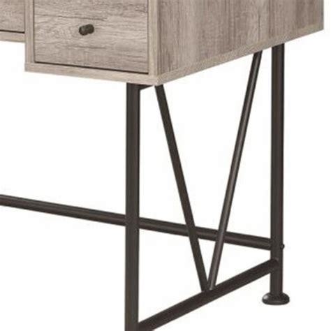 Guthrie Industrial Grey Driftwood Writing Desk 1 Kroger