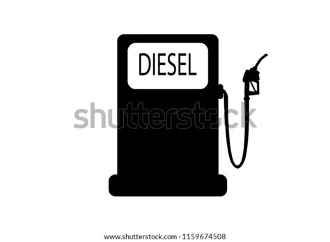 Vector Diesel Fuel Pump Silhouette Stock Vector Royalty Free 1159674508