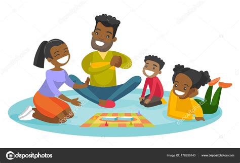 Familia jugndo juegos de mesa animado / con la opción multijugador comparte con ¡en. Dibujos: dibujo juegos de mesa | Familia afro-americana ...