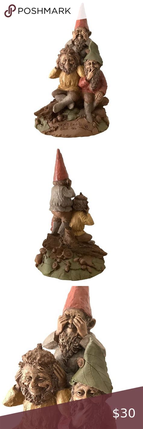 Tom Clark Gnome The No Evels Figurine 1053 Ed 93 Coa See Hear Speak