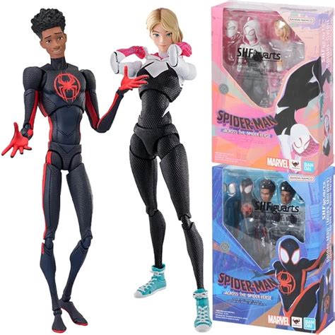 S H Figuarts Miles Morales And Spider Gwen Spider