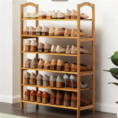 Solid Wood Multi Layer Shoe Rack Cabinet For Economic Home And
