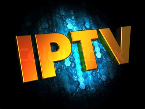 Iptv Concept On Digital Background Stock Image Colourbox