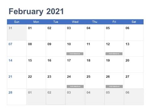 Calendar 2021 Year Powerpoint Template