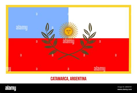 Catamarca Bandera Ilustración Vectorial Sobre Fondo Blanco Bandera De