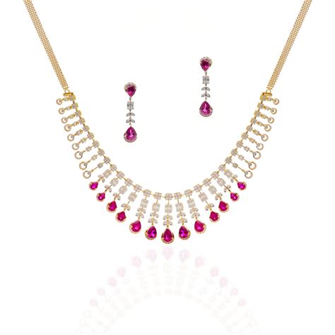 Diamond Necklace Set - Sona Jewelers