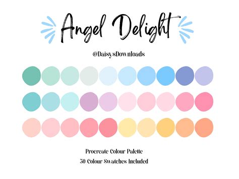 Angel Delight Procreate Colour Palette Procreate Color Etsy