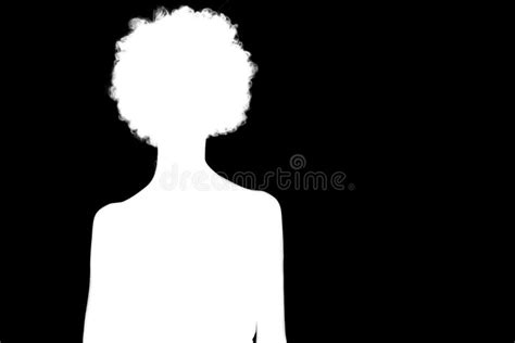 White Silhouette Of Women On Black Background Stock Photo Image Of
