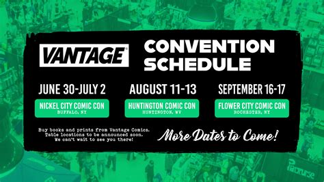 Vantage Comics Convention Tour Of 2023 Announcement