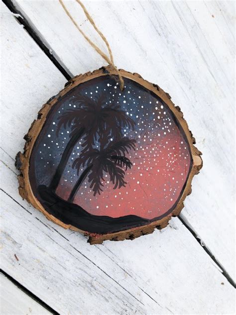 Christmas west palm beach florida 2020 is celebrated through family activities and christmas weekend events. Starry Night Palm Tree Christmas Ornament Wood Slice Beach ...