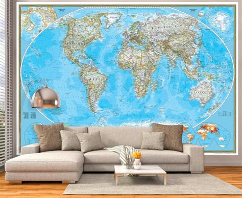 Large Wall Map Of The World National Geographic Mural Wall Sexiz Pix