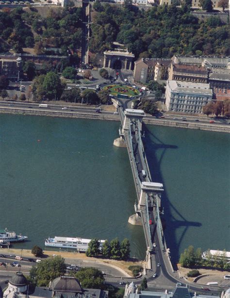 Travel Trip Journey Széchenyi Chain Bridge In Budapest Hungary